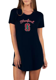 Stanford Cardinal Womens Black Marathon Loungewear Sleep Shirt