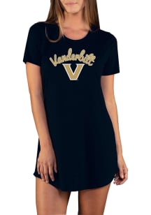 Concepts Sport Vanderbilt Commodores Womens Black Marathon Loungewear Sleep Shirt