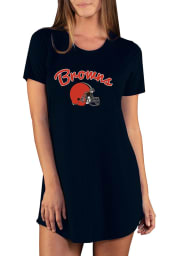 Cleveland Browns Womens Black Marathon Loungewear Sleep Shirt