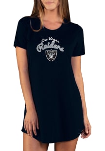 Concepts Sport Las Vegas Raiders Womens Black Marathon Loungewear Sleep Shirt