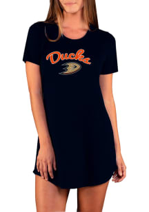 Concepts Sport Anaheim Ducks Womens Black Marathon Loungewear Sleep Shirt