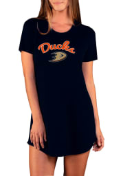 Anaheim Ducks Womens Black Marathon Loungewear Sleep Shirt
