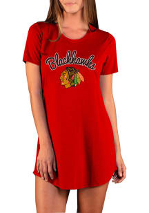 Concepts Sport Chicago Blackhawks Womens Red Marathon Loungewear Sleep Shirt