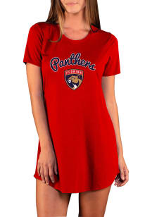 Concepts Sport Florida Panthers Womens Red Marathon Loungewear Sleep Shirt