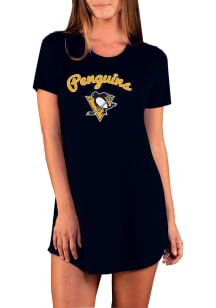 Concepts Sport Pittsburgh Penguins Womens Black Marathon Loungewear Sleep Shirt