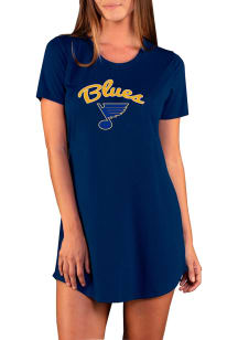 Concepts Sport St Louis Blues Womens Navy Blue Marathon Loungewear Sleep Shirt