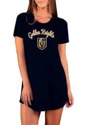 Vegas Golden Knights Womens Black Marathon Loungewear Sleep Shirt