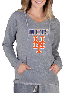 Concepts Sport New York Mets Womens Grey Mainstream Terry Hooded Sweatshirt