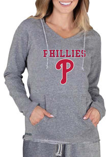 Concepts Sport Philadelphia Phillies Womens Grey Mainstream Terry Hooded Sweatshirt