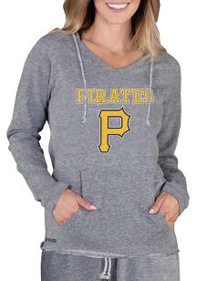 Concepts Sport Pittsburgh Pirates Womens Grey Mainstream Terry Hooded Sweatshirt