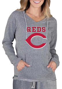 Concepts Sport Cincinnati Reds Womens Grey Mainstream Terry Hooded Sweatshirt