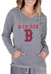 Boston Red Sox Womens Grey Mainstream Terry Hooded Sweatshirt