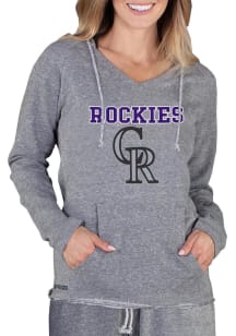 Concepts Sport Colorado Rockies Womens Grey Mainstream Terry Hooded Sweatshirt