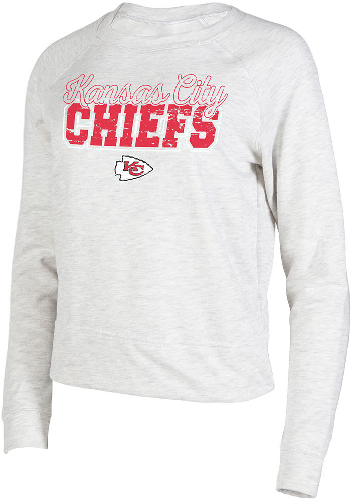 Kansas City Chiefs Womens Red Julie Comfy Cord Crew Sweatshirt