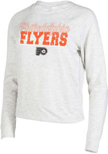 Philadelphia Flyers Womens Oatmeal Mainstream Crew Sweatshirt