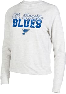 St Louis Blues Womens Oatmeal Mainstream Crew Sweatshirt