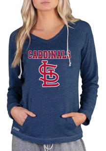 Concepts Sport St Louis Cardinals Womens Navy Blue Mainstream Terry Hooded Sweatshirt