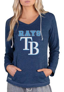 Concepts Sport Tampa Bay Rays Womens Navy Blue Mainstream Terry Hooded Sweatshirt