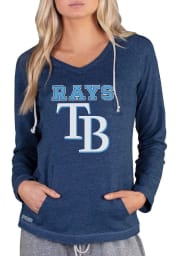 Tampa Bay Rays Womens Navy Blue Mainstream Terry Hooded Sweatshirt