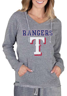 Concepts Sport Texas Rangers Womens Grey Mainstream Terry Hooded Sweatshirt