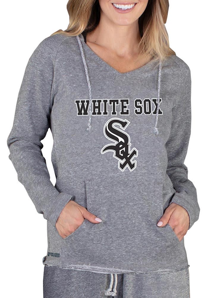 Chicago White Sox Womens Grey Mainstream Terry Hooded Sweatshirt