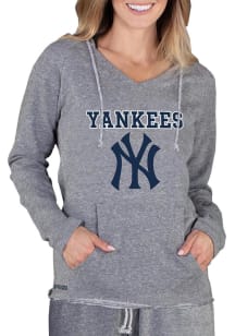 Concepts Sport New York Yankees Womens Grey Mainstream Terry Hooded Sweatshirt