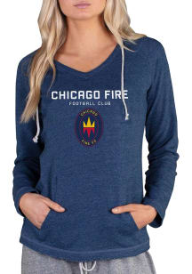 Concepts Sport Chicago Fire Womens Navy Blue Mainstream Terry Hooded Sweatshirt