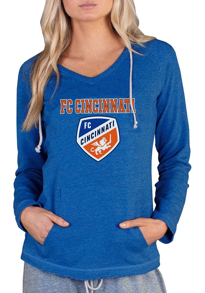 FC Cincinnati Womens Blue Mainstream Terry Hooded Sweatshirt