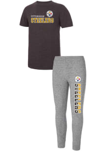 Pittsburgh Steelers Mens Grey Holiday Set Fashion Sweatpants