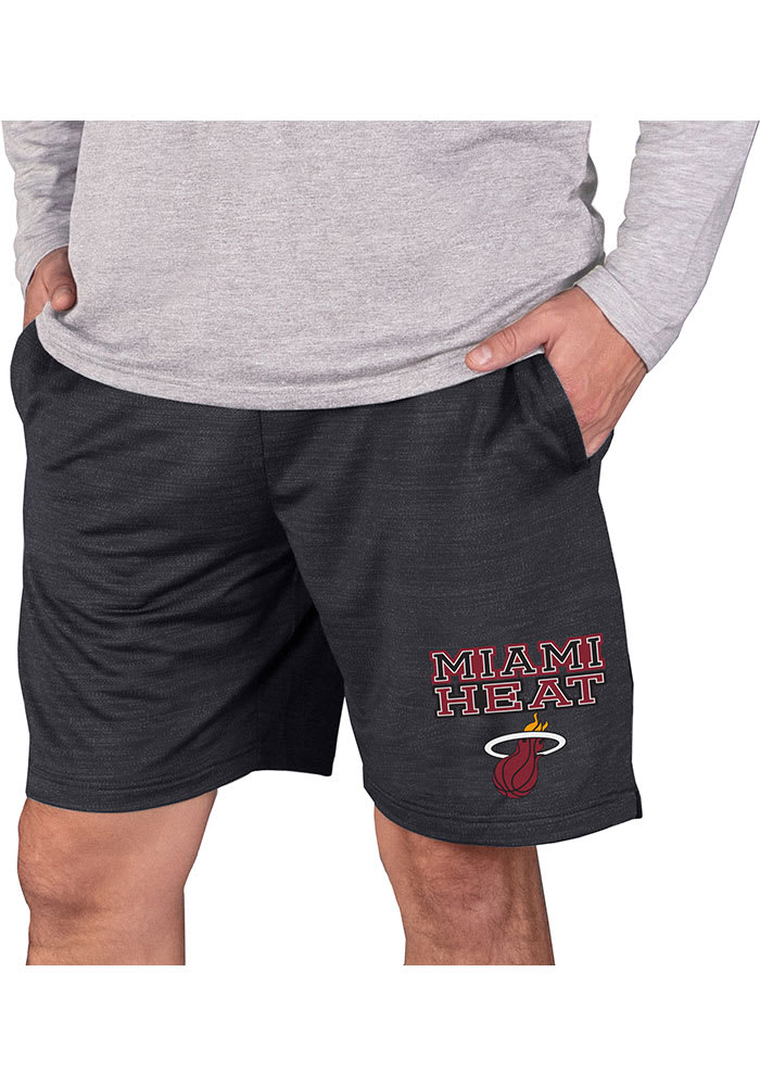 Miami Heat Mens Charcoal Bullseye Shorts