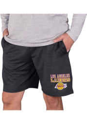 Los Angeles Lakers Mens Charcoal Bullseye Shorts