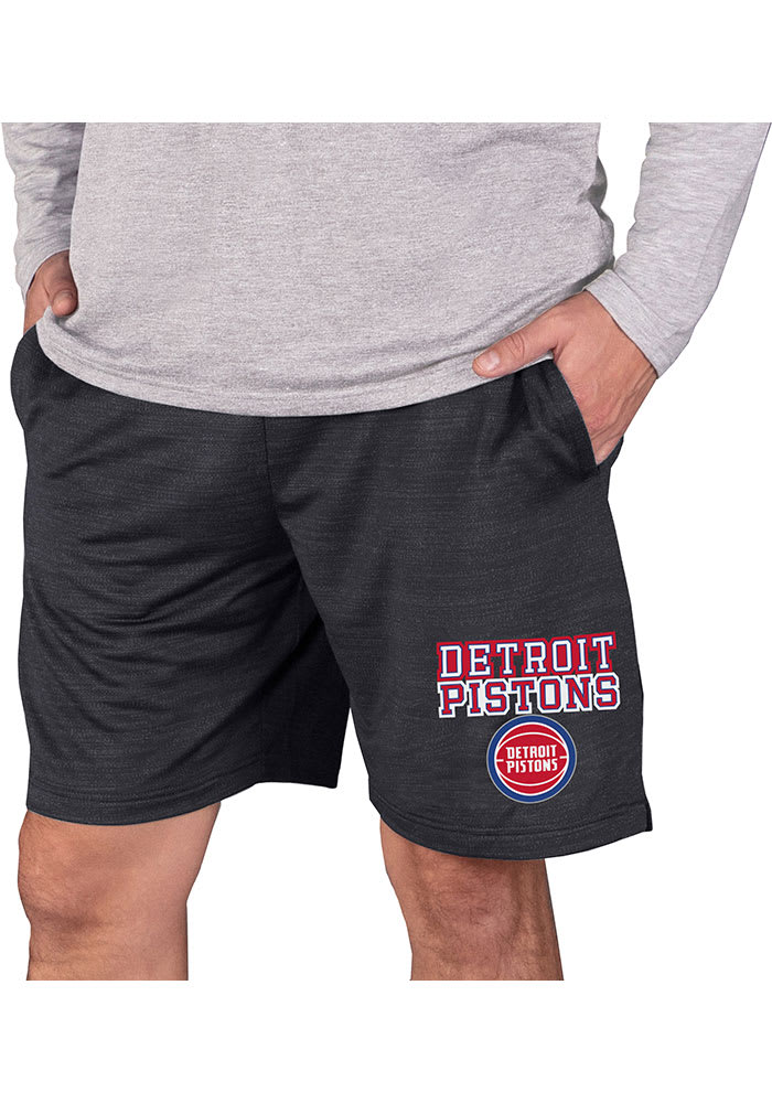 Detroit Pistons Mens Charcoal Bullseye Shorts