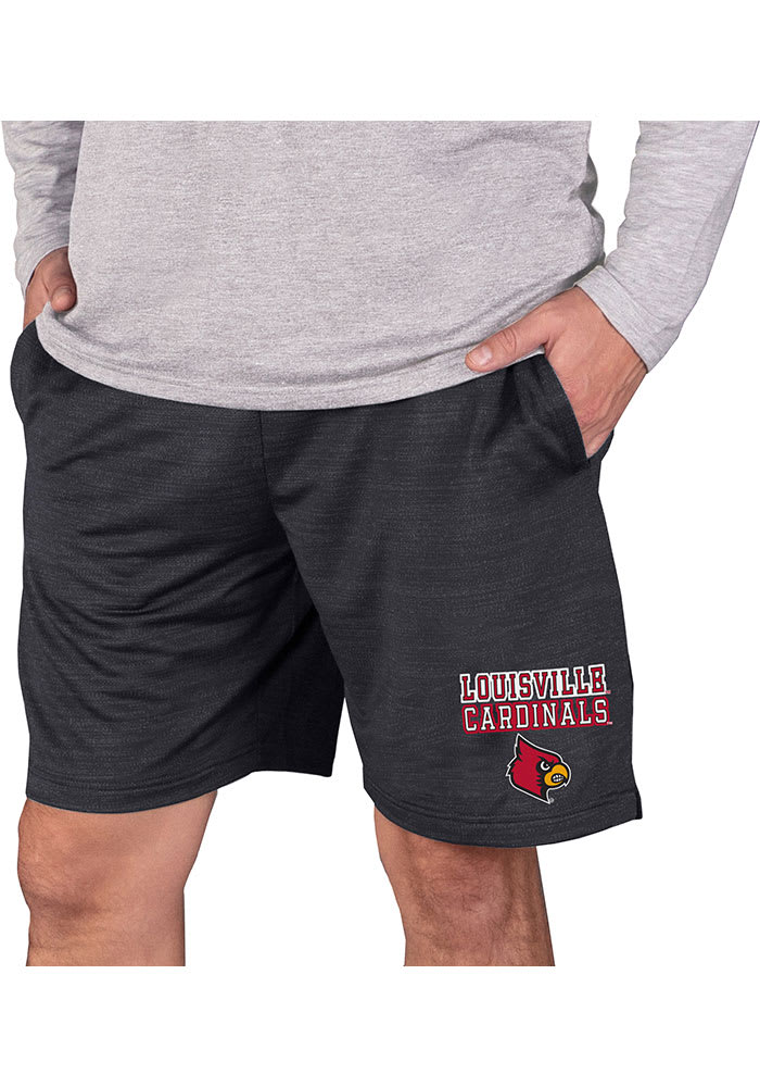 Men's Concepts Sport Charcoal Louisville Cardinals Bullseye Knit Jam Shorts Size: Small
