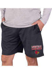 Louisville Cardinals Mens Charcoal Bullseye Shorts