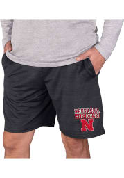Nebraska Cornhuskers Mens Charcoal Bullseye Shorts