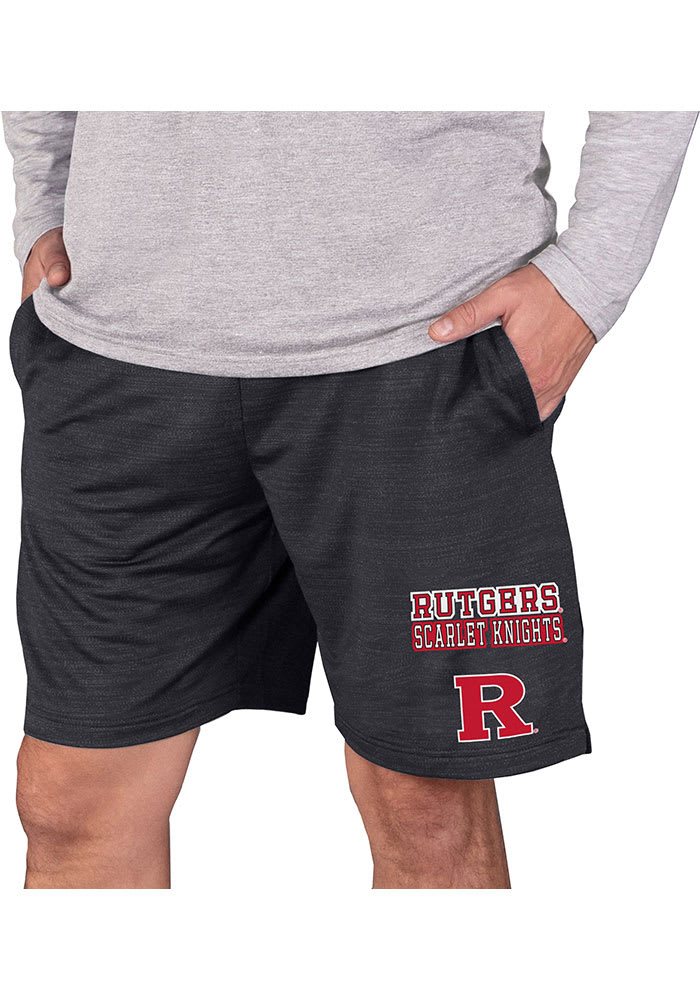 Rutgers Scarlet Knights Mens Charcoal Bullseye Shorts