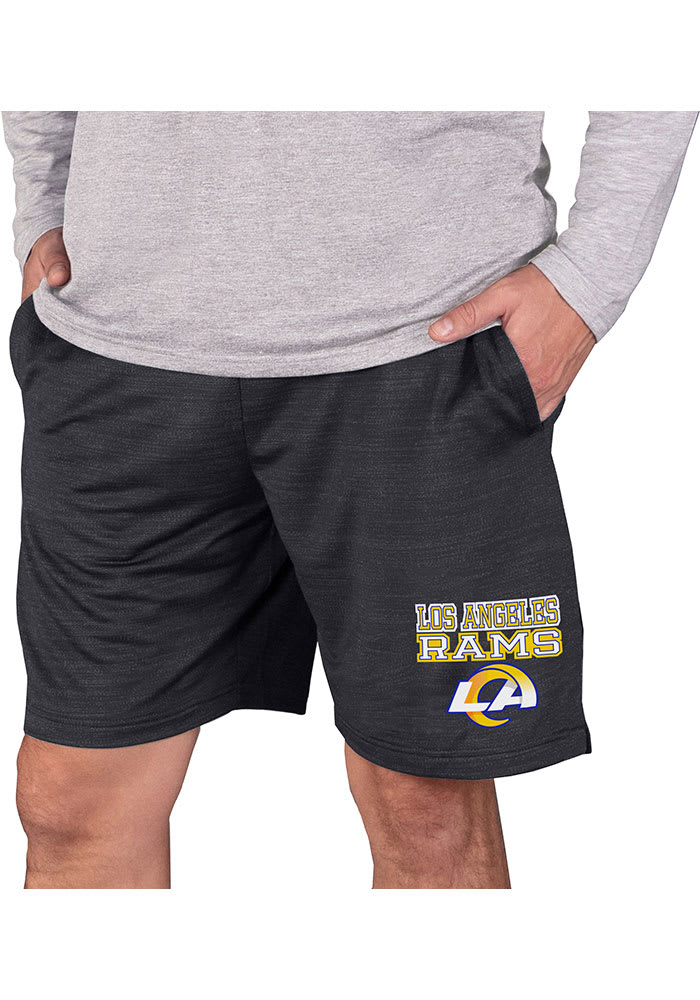 Los Angeles Rams Mens Charcoal Bullseye Shorts