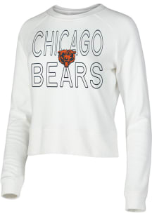 Chicago Bears Womens White Colonnade Crew Sweatshirt