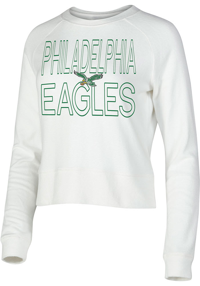 Philadelphia Eagles Womens Grey Pastime Crew Sweatshirt