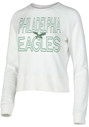 Philadelphia Eagles Womens White Colonnade Crew Sweatshirt