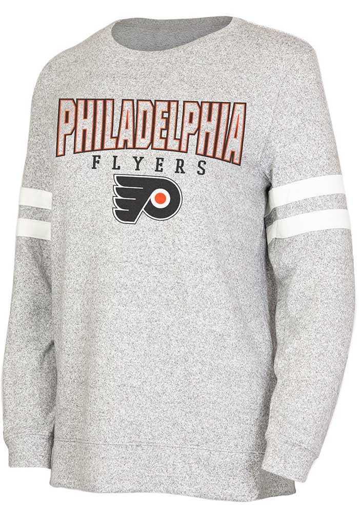 Philadelphia Flyers Womens Grey Cozy Crew Sweatshirt