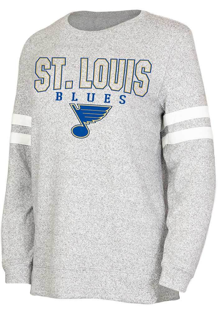 St Louis Blues Womens Grey Cozy Crew Sweatshirt