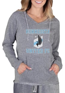 Concepts Sport Minnesota United FC Womens Grey Mainstream Terry Hooded Sweatshirt