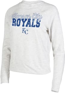 Kansas City Royals Womens Oatmeal Mainstream Crew Sweatshirt