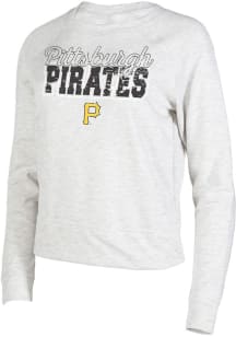 Pittsburgh Pirates Womens Oatmeal Mainstream Crew Sweatshirt