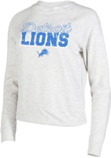 Detroit Lions Womens Oatmeal Mainstream Crew Sweatshirt