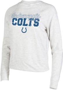 Indianapolis Colts Womens Oatmeal Mainstream Crew Sweatshirt
