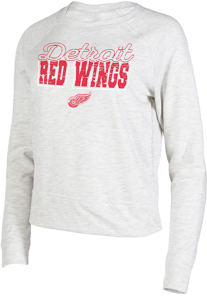 Detroit Red Wings Womens Oatmeal Mainstream Crew Sweatshirt