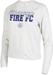 Chicago Fire Womens Oatmeal Mainstream Crew Sweatshirt