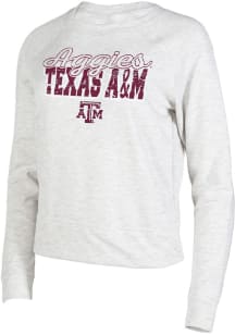 Texas A&amp;M Aggies Womens Oatmeal Mainstream Crew Sweatshirt